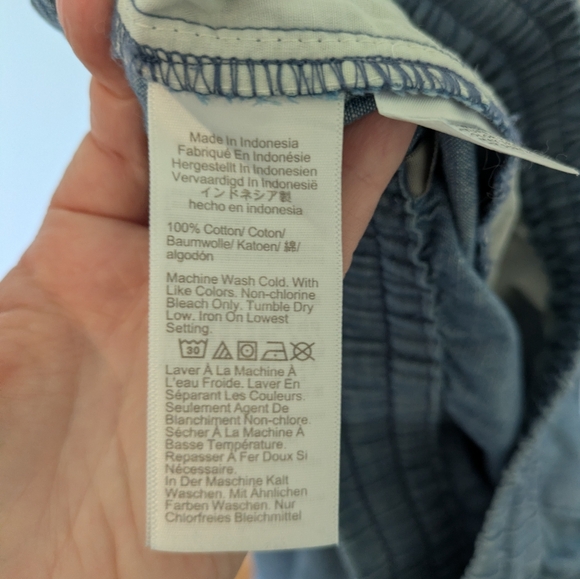 J. Crew Chambray Drawstring Pant Cotton Blue 00 - Picture 6 of 8